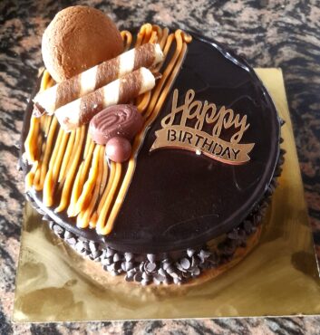 Chocolate Truffle cake frosting with chocolate ganache